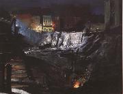 George Bellows Excavation at Night (mk43) USA oil painting artist
